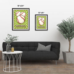 Ezposterprints - Three Balls | Retro Sports Series BASEBALL Posters ambiance display photo sample