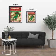 Ezposterprints - Player Green Red | Retro Sports Series BASKETBALL Posters ambiance display photo sample