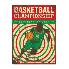 Ezposterprints - Player Green Red | Retro Sports Series BASKETBALL Posters