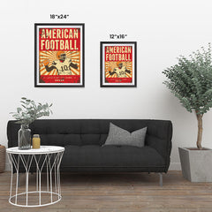 Ezposterprints - Player Red | Retro Sports Series FOOTBALL Posters ambiance display photo sample