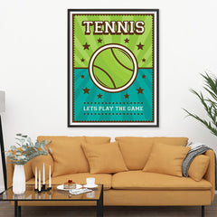 Ezposterprints - Big Ball | Retro Sports Series TENNIS Posters - 36x48 ambiance display photo sample