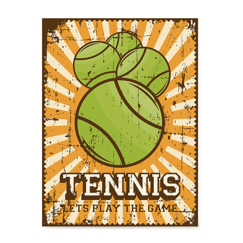 Ezposterprints - Four Balls | Retro Sports Series TENNIS Posters