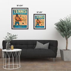 Ezposterprints - Player Blue | Retro Sports Series TENNIS Posters ambiance display photo sample
