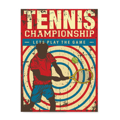 Ezposterprints - Player Blue Red | Retro Sports Series TENNIS Posters