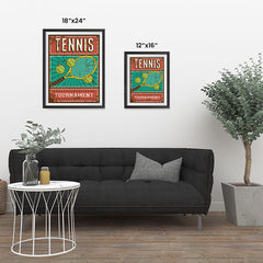 Ezposterprints - Rackets Balls | Retro Sports Series TENNIS Posters ambiance display photo sample