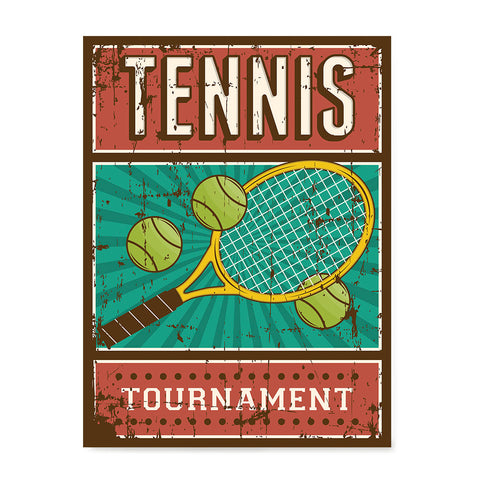 Ezposterprints - Rackets Balls | Retro Sports Series TENNIS Posters