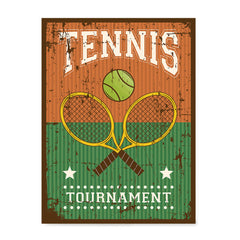 Ezposterprints - Rackets Brown | Retro Sports Series TENNIS Posters