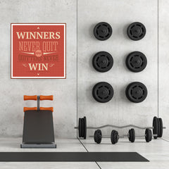 Ezposterprints - Winners Never Quit And Quitters Never Win - 32x32 ambiance display photo sample