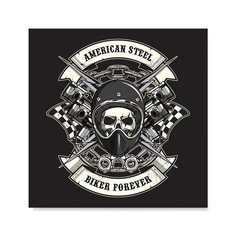 Ezposterprints - Biker Forever Skull Riders