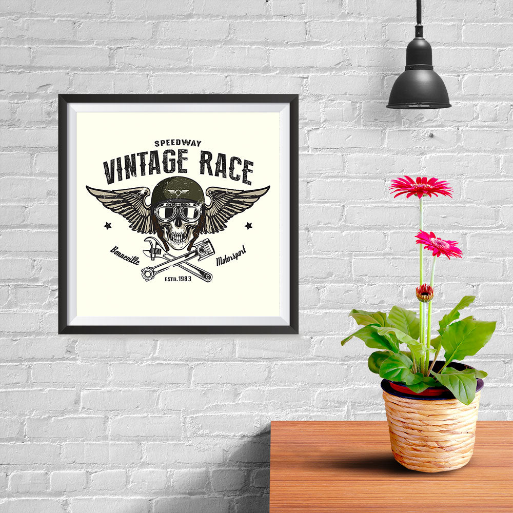 Ezposterprints - Vintage Race Skull Riders - 10x10 ambiance display photo sample
