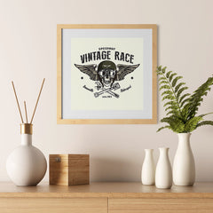 Ezposterprints - Vintage Race Skull Riders - 12x12 ambiance display photo sample