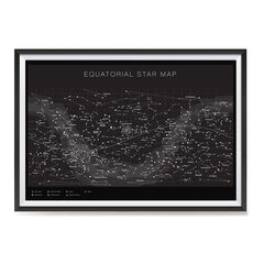 Ezposterprints - Equatorial Star Map - Black Poster ambiance display photo sample