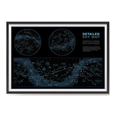 Ezposterprints - Detailed Sky Map Constellations With Star Names Poster ambiance display photo sample