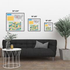 Ezposterprints - Colorado (CO) State - General Reference Map ambiance display photo sample