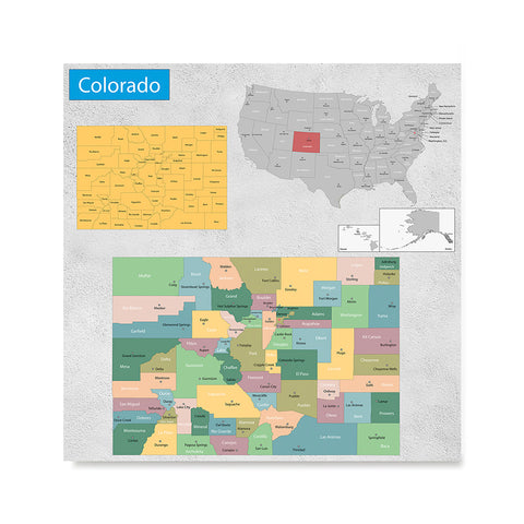Ezposterprints - Colorado (CO) State - General Reference Map