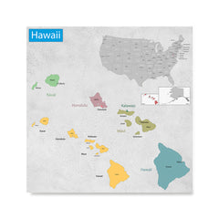 Ezposterprints - Hawaii (HI) State - General Reference Map