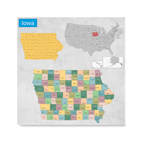 Ezposterprints - Iowa (IA) State - General Reference Map