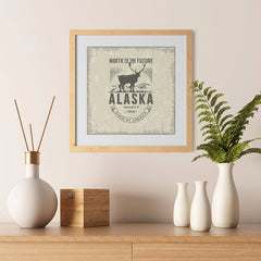 Ezposterprints - Alaska (AK) State Icon - 12x12 ambiance display photo sample