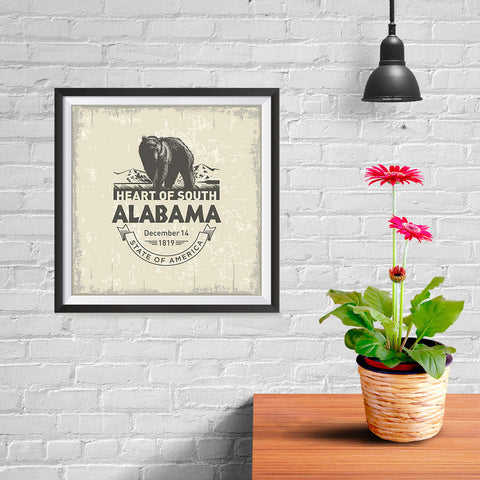 Ezposterprints - Alabama (AL) State Icon - 10x10 ambiance display photo sample