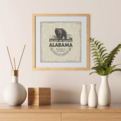 Ezposterprints - Alabama (AL) State Icon - 12x12 ambiance display photo sample