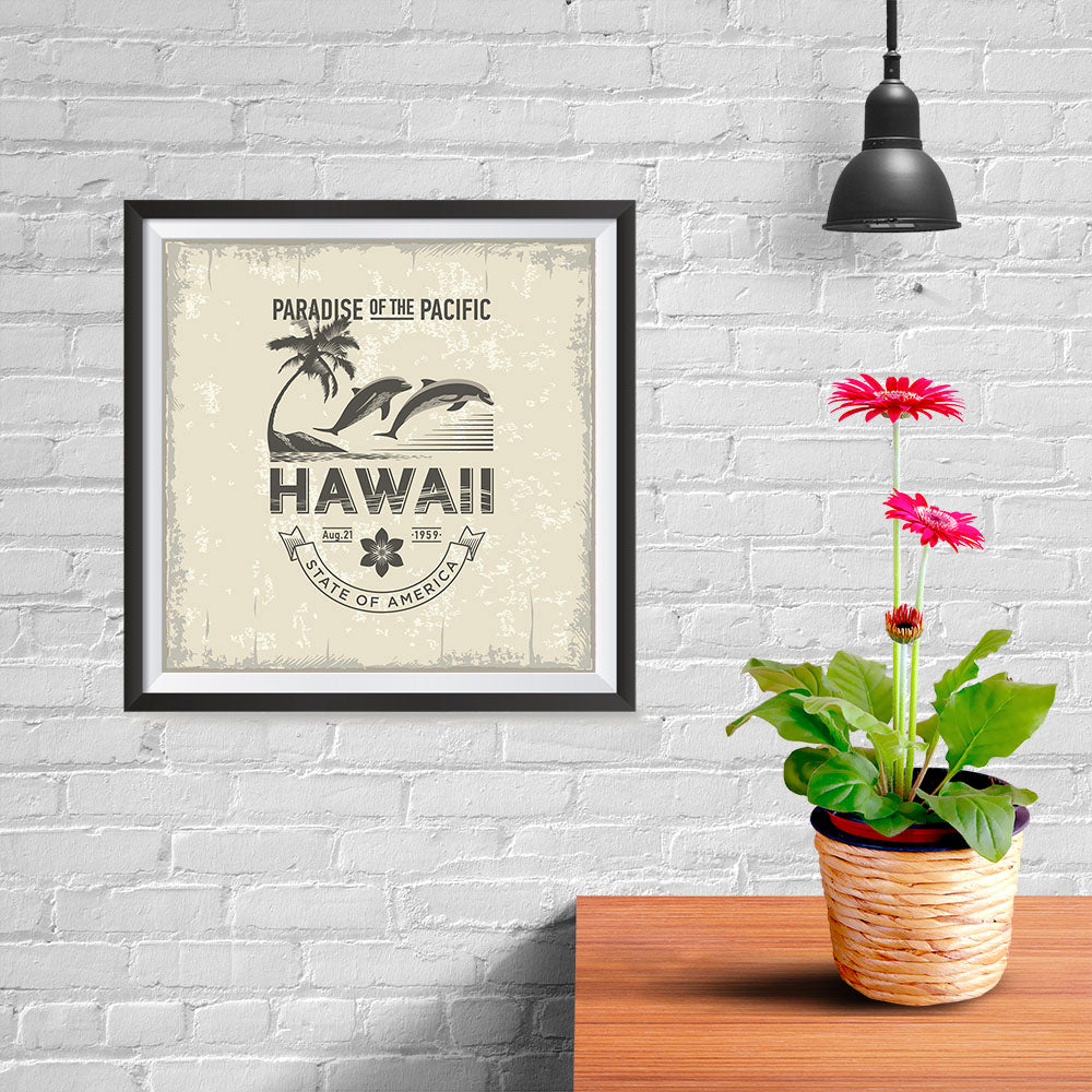 Ezposterprints - Hawaii (HI) State Icon - 10x10 ambiance display photo sample