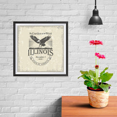 Ezposterprints - Illinois (IL) State Icon - 10x10 ambiance display photo sample
