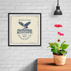 Ezposterprints - Mississippi (MS) State Icon - 10x10 ambiance display photo sample