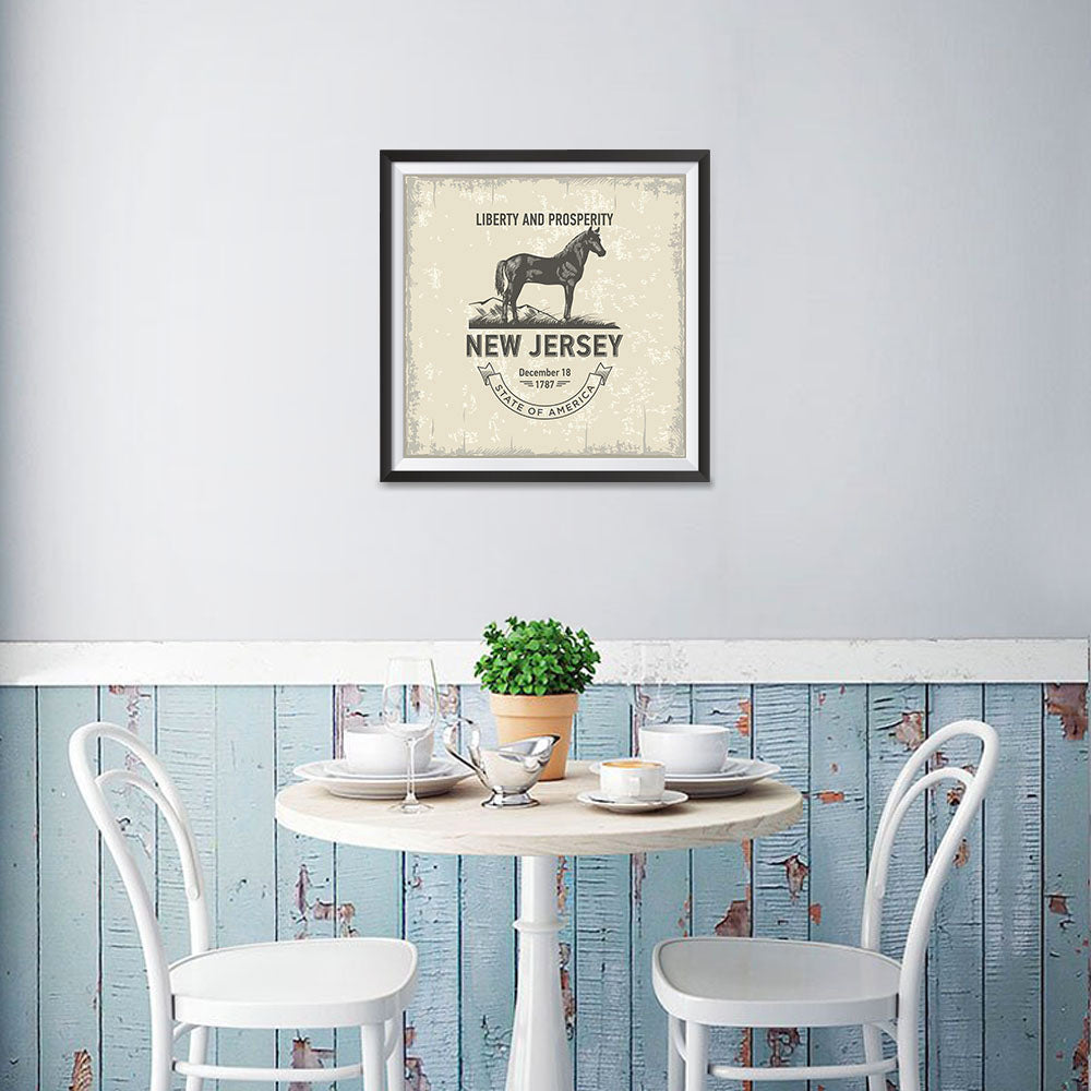 New Jersey (NJ) State Icon, The US State Icons | EzPosterPrints.com