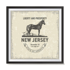 Ezposterprints - New Jersey (NJ) State Icon general ambiance photo sample