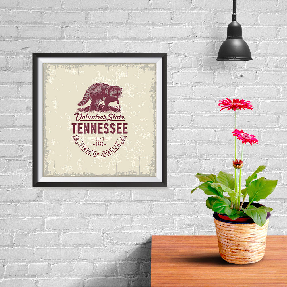 Ezposterprints - Tennessee (TN) State Icon - 10x10 ambiance display photo sample