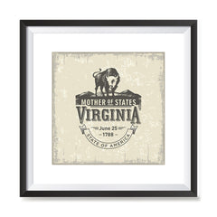 Ezposterprints - Virginia (VA) State Icon general ambiance photo sample