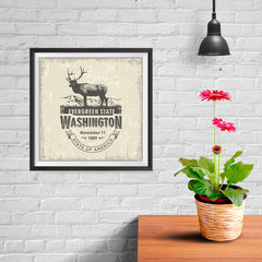 Ezposterprints - Washington (WA) State Icon - 10x10 ambiance display photo sample