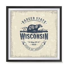 Ezposterprints - Wisconsin (WI) State Icon general ambiance photo sample