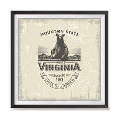 Ezposterprints - West Virginia (WV) State Icon general ambiance photo sample