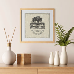 Ezposterprints - Wyoming (WY) State Icon - 12x12 ambiance display photo sample