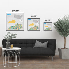 Ezposterprints - Kentucky (KY) State - General Reference Map ambiance display photo sample
