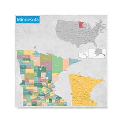Ezposterprints - Minnesota (MN) State - General Reference Map