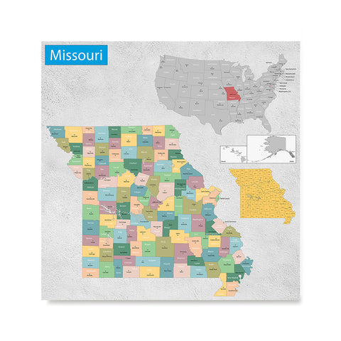 Ezposterprints - Missouri (MO) State - General Reference Map