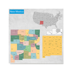 Ezposterprints - New Mexico (NM) State - General Reference Map