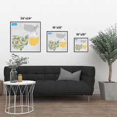 Ezposterprints - Ohio (OH) State - General Reference Map ambiance display photo sample