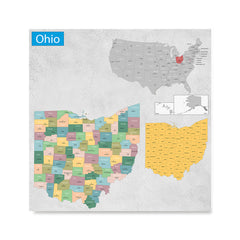 Ezposterprints - Ohio (OH) State - General Reference Map
