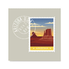 Ezposterprints - ARIZONA - Retro USA State Stamp Posters Collection