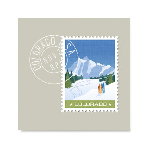 Ezposterprints - COLORADO - Retro USA State Stamp Posters Collection