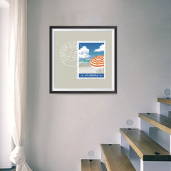 Ezposterprints - FLORIDA - Retro USA State Stamp Posters Collection - 16x16 ambiance display photo sample