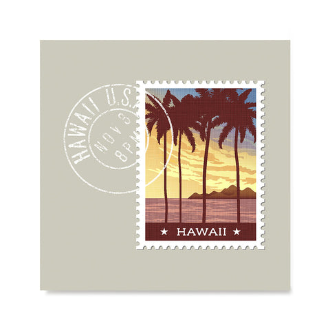 Ezposterprints - HAWAII - Retro USA State Stamp Posters Collection