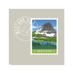 Ezposterprints - MONTANA - Retro USA State Stamp Posters Collection