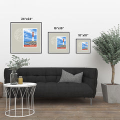Ezposterprints - NEW JERSEY - Retro USA State Stamp Posters Collection ambiance display photo sample