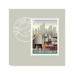 Ezposterprints - NEW YORK - Retro USA State Stamp Posters Collection