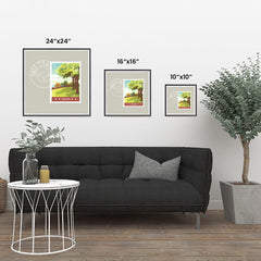 Ezposterprints - OHIO - Retro USA State Stamp Posters Collection ambiance display photo sample