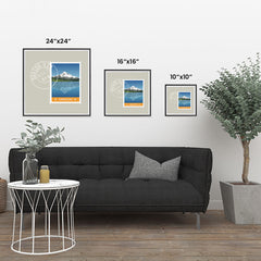 Ezposterprints - OREGON - Retro USA State Stamp Posters Collection ambiance display photo sample